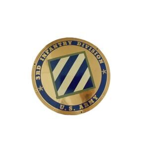 Vintage 3rd Infantry Division US Army plaque license plate topper